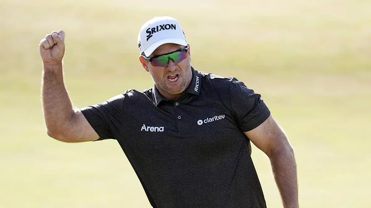 Ryan Fox celebrating his win at The Open
